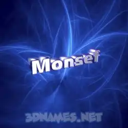 monsef in Plasma style - 3D name wallpaper