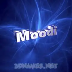 moodi in Plasma style - 3D name wallpaper