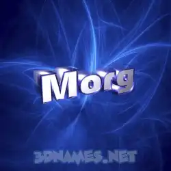 morg in Plasma style - 3D name wallpaper