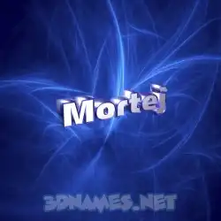 mortej in Plasma style - 3D name wallpaper