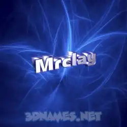 mrclay in Plasma style - 3D name wallpaper