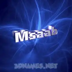 msaab in Plasma style - 3D name wallpaper