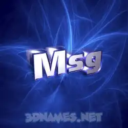 msg in Plasma style - 3D name wallpaper