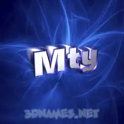 mty in Plasma style - 3D name wallpaper