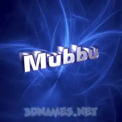 mubbu in Plasma style - 3D name wallpaper
