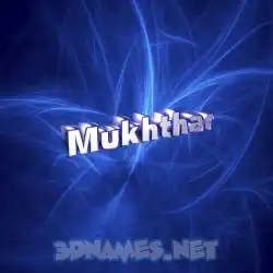 mukhthar in Plasma style - 3D name wallpaper