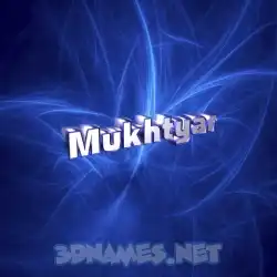 mukhtyar in Plasma style - 3D name wallpaper