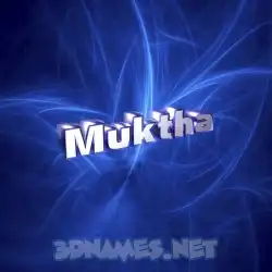 muktha in Plasma style - 3D name wallpaper