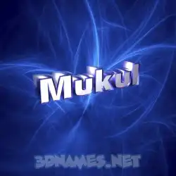 mukul in Plasma style - 3D name wallpaper