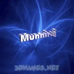 munniraj in Plasma style - 3D name wallpaper
