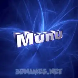 munu in Plasma style - 3D name wallpaper