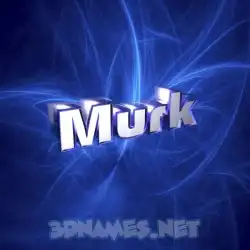 murk in Plasma style - 3D name wallpaper