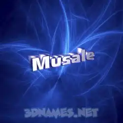 musale in Plasma style - 3D name wallpaper
