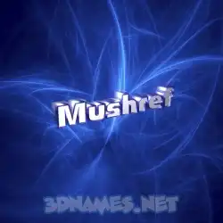 mushref in Plasma style - 3D name wallpaper