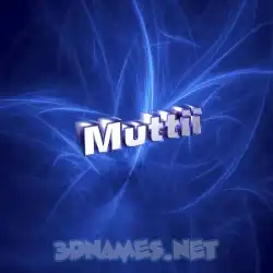 muttii in Plasma style - 3D name wallpaper