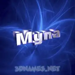 myna in Plasma style - 3D name wallpaper