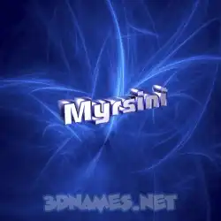 myrsini in Plasma style - 3D name wallpaper