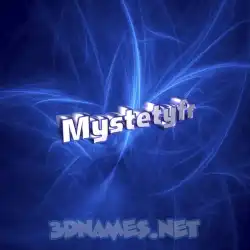 mystetyfr in Plasma style - 3D name wallpaper