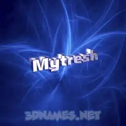 mytresh in Plasma style - 3D name wallpaper
