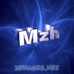 mzh in Plasma style - 3D name wallpaper