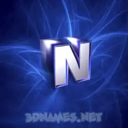 n in Plasma style - 3D name wallpaper