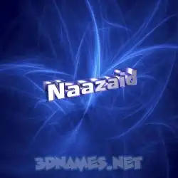 naazaid in Plasma style - 3D name wallpaper