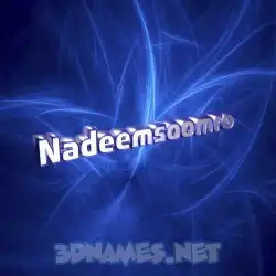 nadeemsoomro in Plasma style - 3D name wallpaper