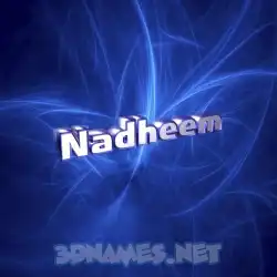 nadheem in Plasma style - 3D name wallpaper