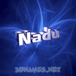 nadu in Plasma style - 3D name wallpaper