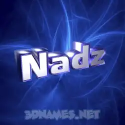 nadz in Plasma style - 3D name wallpaper