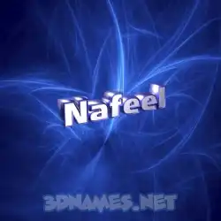 nafeel in Plasma style - 3D name wallpaper