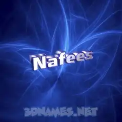 nafees in Plasma style - 3D name wallpaper