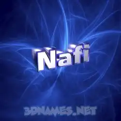 nafi in Plasma style - 3D name wallpaper
