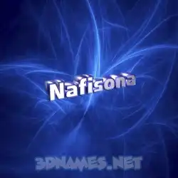 nafisona in Plasma style - 3D name wallpaper