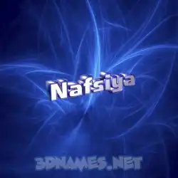 nafsiya in Plasma style - 3D name wallpaper