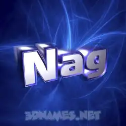 nag in Plasma style - 3D name wallpaper