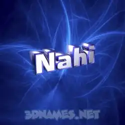 nahi in Plasma style - 3D name wallpaper