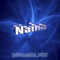 naina in Plasma style - 3D name wallpaper