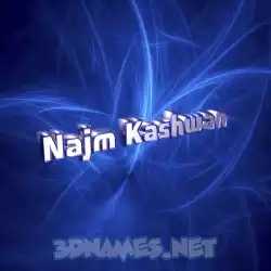 najm kashwan in Plasma style - 3D name wallpaper