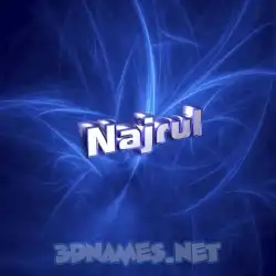najrul in Plasma style - 3D name wallpaper