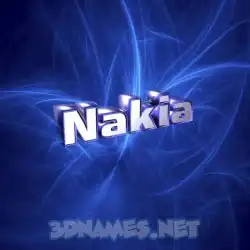 nakia in Plasma style - 3D name wallpaper