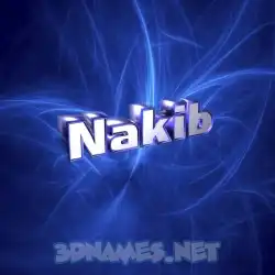 nakib in Plasma style - 3D name wallpaper