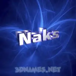 naks in Plasma style - 3D name wallpaper