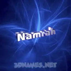 namrah in Plasma style - 3D name wallpaper