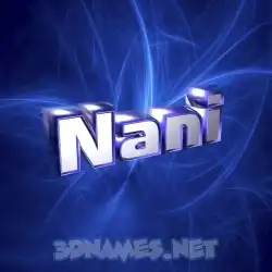 nani in Plasma style - 3D name wallpaper