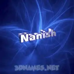 nanish in Plasma style - 3D name wallpaper