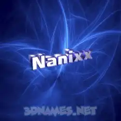 nanixx in Plasma style - 3D name wallpaper