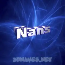 nans in Plasma style - 3D name wallpaper