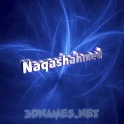 naqashahmed in Plasma style - 3D name wallpaper