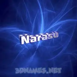 narasu in Plasma style - 3D name wallpaper